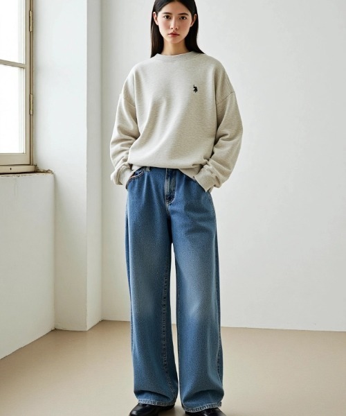 U.S. POLO ASSN./ユーエスポロアッスン オーバーサイズ 裏起毛 ロゴ