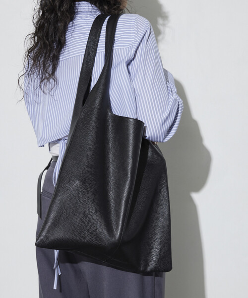 Firsthand（ファーストハンド）の「Firsthand/ファーストハンド Leather Marche Bag / レザーマルシェ / トートバッグ / 牛革 / 撥水レザー（トートバッグ・メンズ・ブラック・ONE SIZE）」の21枚目の写真