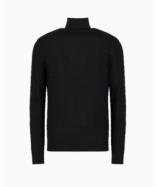 【希少　美品】エンポリオアルマーニ　バージンウール　ニット　ブラック イタリア製 EMPORIO ARMANI エンポリオアルマーニ / ヴァージンウール100% クルー