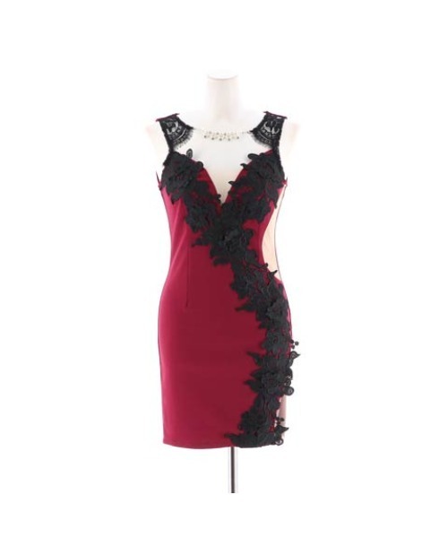 【関税込】DVF ★エレガントで毎日が特別に★ナターシャ ドレス DAZZY ドレス ゴージャスレースライン 谷間透け ノースリーブ