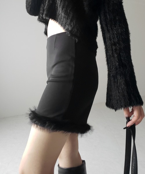 me+em select(ミームセレクト)の「【 4size 】ヘムフェザーバイカーショートパンツ / hem feather biker short pants(その他パンツ・レディース・ブラック・SMALL/MEDIUM/LARGE/X-SMALL)」の14枚目の写真