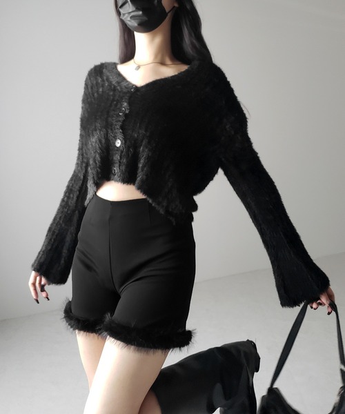 me+em select(ミームセレクト)の「【 4size 】ヘムフェザーバイカーショートパンツ / hem feather biker short pants(その他パンツ・レディース・ブラック・SMALL/MEDIUM/LARGE/X-SMALL)」の18枚目の写真