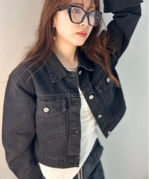 ipugo(イプゴ)の「ipugo/イプゴ オーバーサイズ デニムジャケット(デニムジャケット・レディース・ブラック/ブルー・FREE)」の20枚目の写真