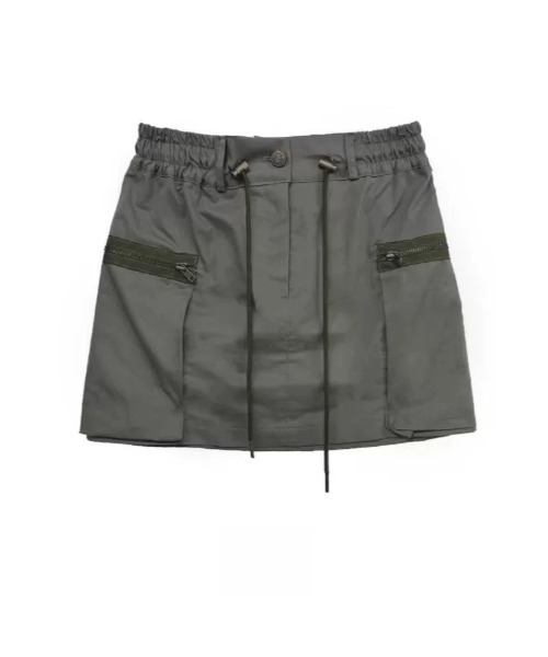 VIBGYOR（ヴィブジョー）の「【Re:one】ビッグポケットスカート(MA)（スカート・レディース・ホワイト/カーキ・ONE SIZE）」の4枚目の写真