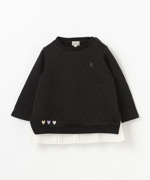 【90-100㎝】ハートキルトジャガード トレーナー（スウェット）｜組曲（クミキョク）