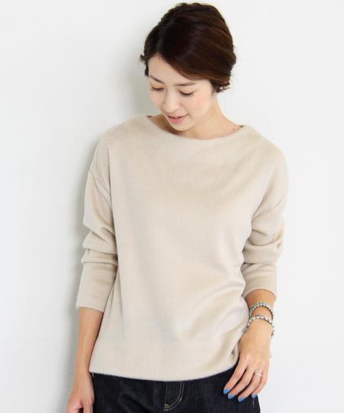 BEAUTY&YOUTH UNITED ARROWS（ビューティーアンドユースユナイテッドアローズ）の「BY∵ ビーバーワイド9分袖カットソー◆（Tシャツ/カットソー・レディース・ライトグレー/ナチュラル/オリーブ/ライラック/ネイビー・FREE）」の3枚目の写真