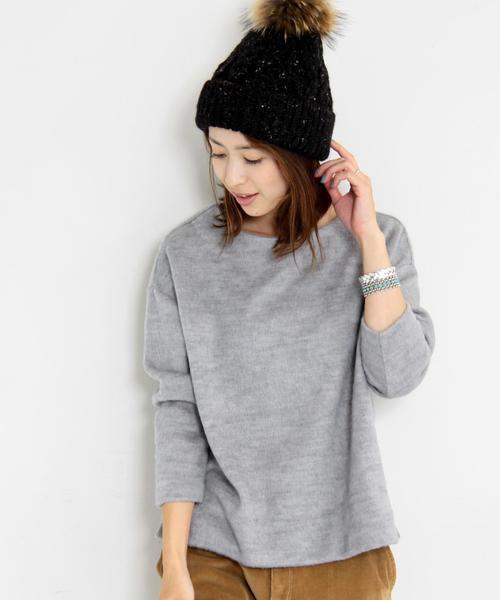 BEAUTY&YOUTH UNITED ARROWS（ビューティーアンドユースユナイテッドアローズ）の「BY∵ ビーバーワイド9分袖カットソー◆（Tシャツ/カットソー・レディース・ライトグレー/ナチュラル/オリーブ/ライラック/ネイビー・FREE）」の2枚目の写真