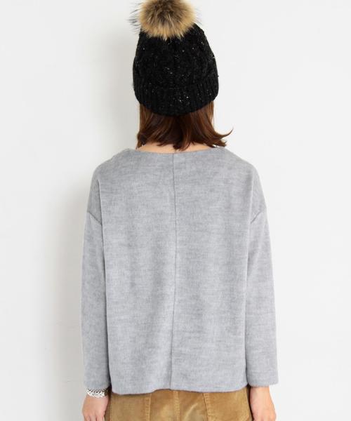 BEAUTY&YOUTH UNITED ARROWS（ビューティーアンドユースユナイテッドアローズ）の「BY∵ ビーバーワイド9分袖カットソー◆（Tシャツ/カットソー・レディース・ライトグレー/ナチュラル/オリーブ/ライラック/ネイビー・FREE）」の13枚目の写真