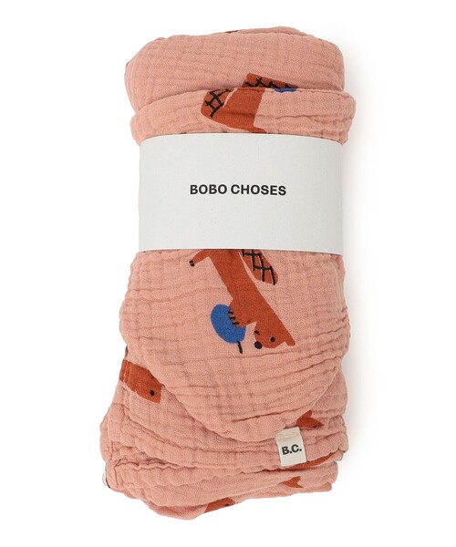 BOBO CHOSES(ボボショーズ)の「BOBO CHOSES:MUSLIN BIB SET(おくるみ・キッズ・ベージュ/ライトパープル・ONE SIZE)」の2枚目の写真