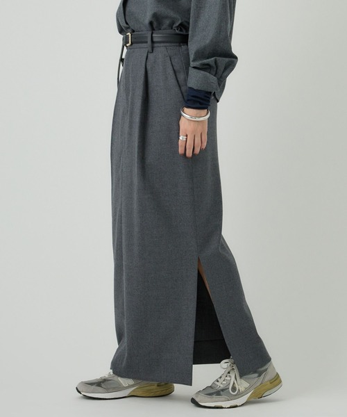 Chaos（カオス）の「Chaos(カオス)/ラークウールスカート（スカート・レディース・ベージュ/グレー・38/36）」の2枚目の写真