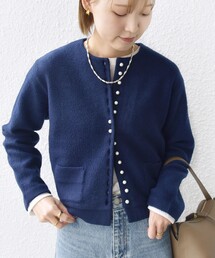 SHIPS | 〈手洗い可能〉パール モチーフ ボタン ジャッカル カーディガン(カーディガン/ボレロ)