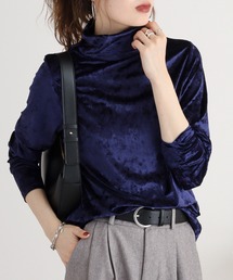 Eglantine ベロアタッチルーズネックプルオーバー