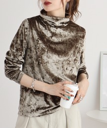 Eglantine ベロアタッチルーズネックプルオーバー