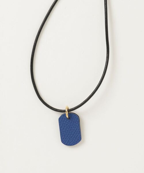 FUNALIVE（ファンアライブ）の「プラスレザー　ドッグタグネックレス　リバーシブル（ネックレス・メンズ・ブラック系2/ブラック系4/ブルー系2/ブラック系5/ブラック系1/ブラック系3/ブルー系3/オレンジ系/ブラック系/ブルー系/ブルー系1/オレンジ系1/オレンジ系2/オレンジ系3・FREE）」の15枚目の写真