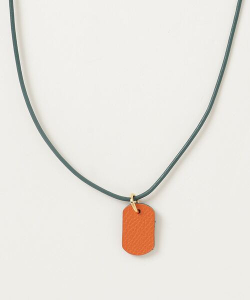 FUNALIVE（ファンアライブ）の「プラスレザー　ドッグタグネックレス　リバーシブル（ネックレス・メンズ・ブラック系2/ブラック系4/ブルー系2/ブラック系5/ブラック系1/ブラック系3/ブルー系3/オレンジ系/ブラック系/ブルー系/ブルー系1/オレンジ系1/オレンジ系2/オレンジ系3・FREE）」の18枚目の写真