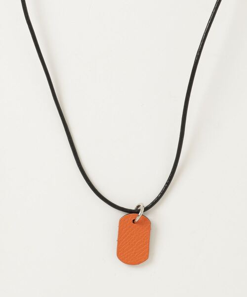 FUNALIVE（ファンアライブ）の「プラスレザー　ドッグタグネックレス　リバーシブル（ネックレス・メンズ・ブラック系2/ブラック系4/ブルー系2/ブラック系5/ブラック系1/ブラック系3/ブルー系3/オレンジ系/ブラック系/ブルー系/ブルー系1/オレンジ系1/オレンジ系2/オレンジ系3・FREE）」の22枚目の写真
