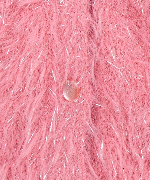 ROYAL PARTY（ロイヤルパーティー）の「2wayラメシャギーニットカーディガン（カーディガン/ボレロ・レディース・ブラック/ライトグレー/ピンク・FREE）」の10枚目の写真