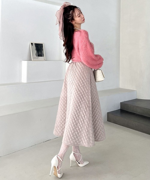 ROYAL PARTY（ロイヤルパーティー）の「2wayラメシャギーニットカーディガン（カーディガン/ボレロ・レディース・ブラック/ライトグレー/ピンク・FREE）」の6枚目の写真