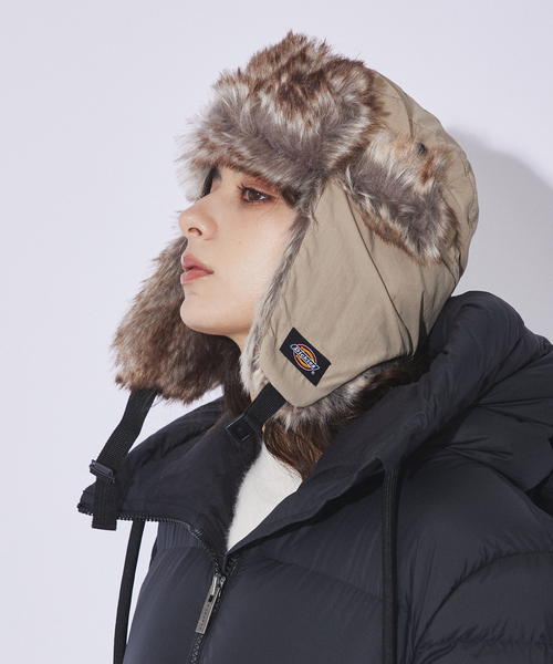 Dickies(ディッキーズ)の「【DICKIES/ディッキーズ】EX FLIGHT CAP/フライトキャップ(キャップ・メンズ・カーキ/ブラック/ベージュ/ダークオレンジ・フリー)」の11枚目の写真