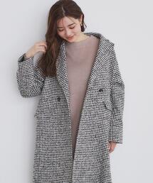index | 千鳥チェックチェスターコート【洗える】(チェスターコート)