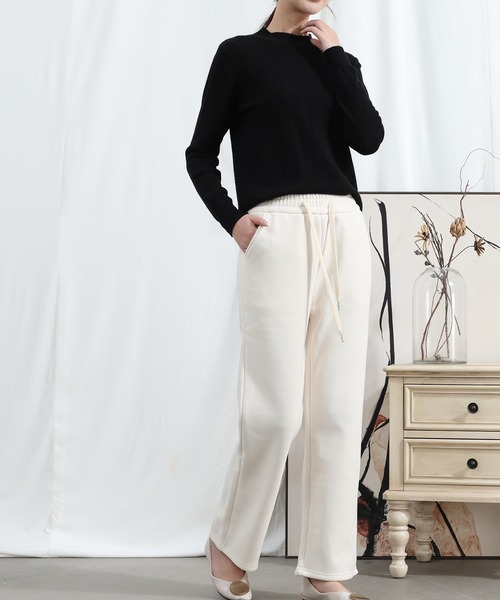 aimoha(アイモハ)の「【Aimoha】冬用巾着ストレッチストレートパンツ(その他パンツ・レディース・ベージュ/ブラック/グレー・MEDIUM/X-LARGE/LARGE)」の15枚目の写真