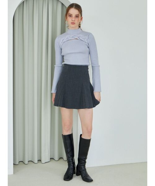 MERCURYDUO（マーキュリーデュオ）の「ビッグケーブルニット（ニット/セーター・レディース・ライトブルー/アイボリー/レッド/チャコールグレー・FREE）」の6枚目の写真