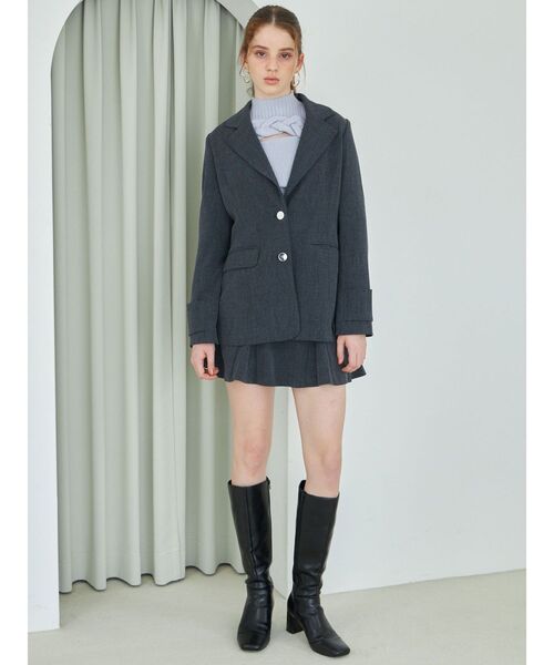 MERCURYDUO（マーキュリーデュオ）の「ビッグケーブルニット（ニット/セーター・レディース・ライトブルー/アイボリー/レッド/チャコールグレー・FREE）」の9枚目の写真