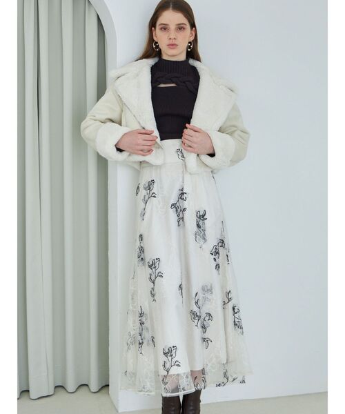 MERCURYDUO（マーキュリーデュオ）の「ビッグケーブルニット（ニット/セーター・レディース・ライトブルー/アイボリー/レッド/チャコールグレー・FREE）」の18枚目の写真