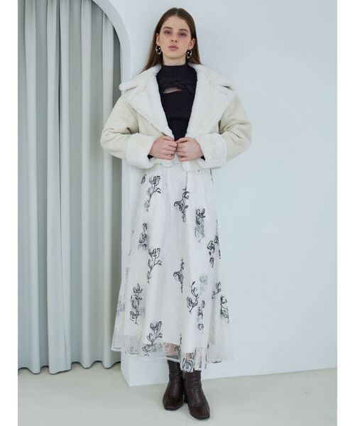 MERCURYDUO（マーキュリーデュオ）の「ビッグケーブルニット（ニット/セーター・レディース・ライトブルー/アイボリー/レッド/チャコールグレー・FREE）」の19枚目の写真