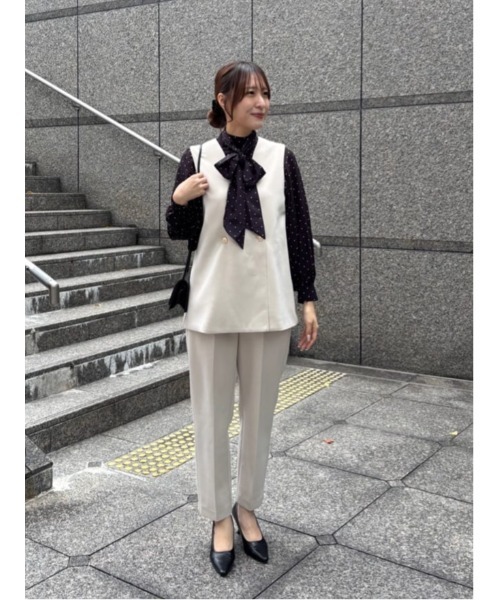 titivate(ティティベイト)の「リボンボウタイブラウス(シャツ/ブラウス・レディース・ホワイト/ブラック/ネイビー/ホワイト系その他/ブラック系その他/ライトイエロー・M/S/L)」の12枚目の写真