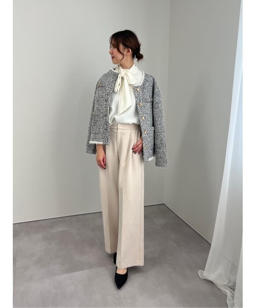 titivate(ティティベイト)の「リボンボウタイブラウス(シャツ/ブラウス・レディース・ホワイト/ブラック/ネイビー/ホワイト系その他/ブラック系その他/ライトイエロー・M/S/L)」の15枚目の写真