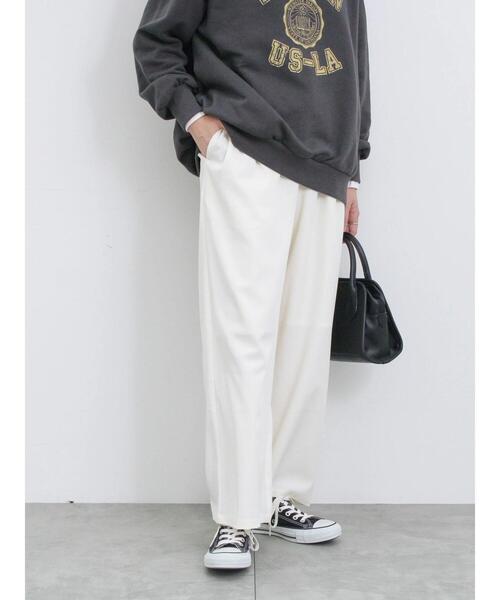 Samansa Mos2 blue（サマンサモスモスブルー）の「◎ワイドスラックスパンツ（その他パンツ・レディース・グレー/ブラック/キナリ・F）」の16枚目の写真