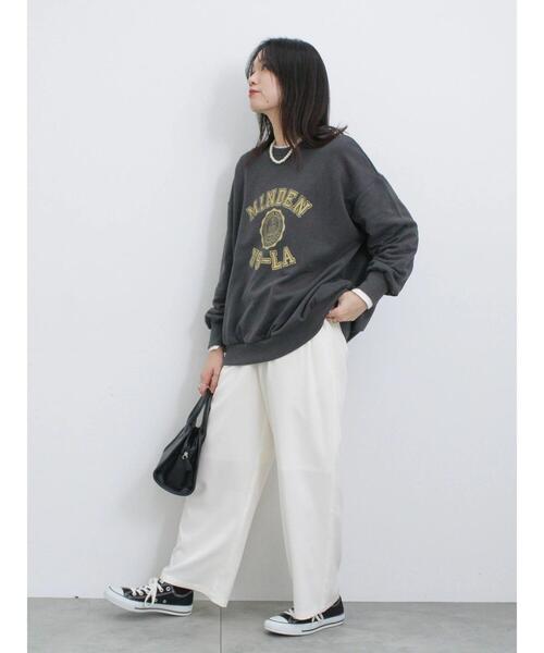 Samansa Mos2 blue（サマンサモスモスブルー）の「◎ワイドスラックスパンツ（その他パンツ・レディース・グレー/ブラック/キナリ・F）」の21枚目の写真