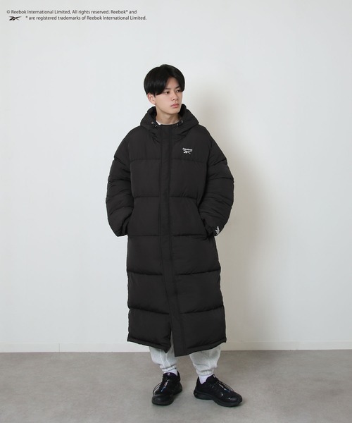 REEBOKロング 中綿 パディング ファイバー ダウン コート REEBOK】 ロング 中綿 パディング ファイバー ダウン コート