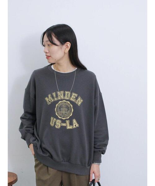 Samansa Mos2 blue（サマンサモスモスブルー）の「ロゴ入りビッグスウェット（Tシャツ/カットソー・レディース・トップグレー/ブルー/チャコールグレー/キナリ/グリーン・F）」の8枚目の写真