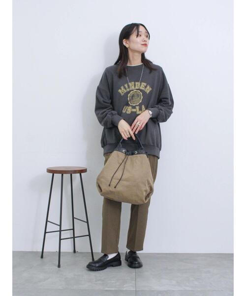 Samansa Mos2 blue（サマンサモスモスブルー）の「ロゴ入りビッグスウェット（Tシャツ/カットソー・レディース・トップグレー/ブルー/チャコールグレー/キナリ/グリーン・F）」の11枚目の写真