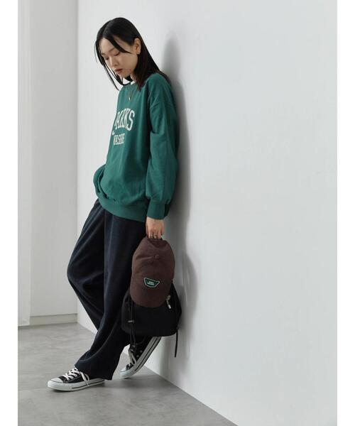 Samansa Mos2 blue（サマンサモスモスブルー）の「ロゴ入りビッグスウェット（Tシャツ/カットソー・レディース・トップグレー/ブルー/チャコールグレー/キナリ/グリーン・F）」の15枚目の写真