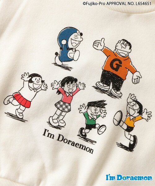 apres les cours（アプレレクール）の「NET別注Im Doraemon 2柄トレーナー（スウェット・キッズ・ブラック/オフホワイト・80/90/100/110/120/130）」の7枚目の写真