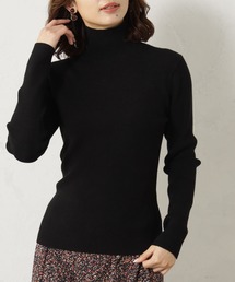 COZYリブハイネックニット