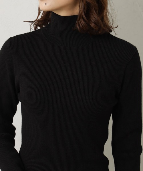 FOUND GOOD（ファウンドグッド）の「COZYリブハイネックニット（ニット/セーター・レディース・ベージュ/ブラック/アイボリー/グレー系/ブラウン系/ブルー系5/イエロー系5/レッド系8・S/M/L）」の9枚目の写真