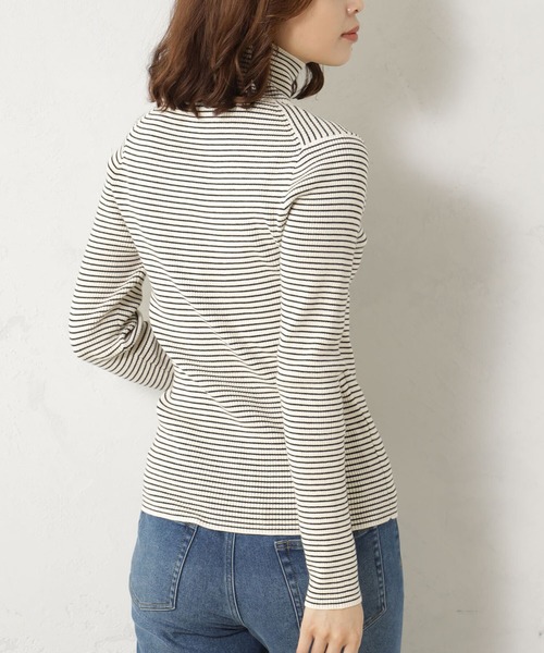 FOUND GOOD（ファウンドグッド）の「COZYリブハイネックニット（ニット/セーター・レディース・ベージュ/ブラック/アイボリー/グレー系/ブラウン系/ブルー系5/イエロー系5/レッド系8・S/M/L）」の13枚目の写真