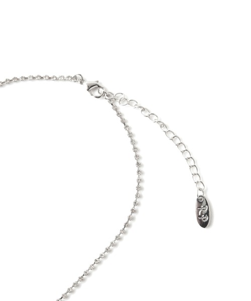 ROPE' PICNIC（ロペピクニック）の「ビジューリボンショートネックレス（ネックレス・レディース・シルバー・FREE）」の5枚目の写真