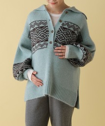 LEPSIM | 【産前・産後対応】マタニティ／5ゲージノルディックプルオーバー　152822(マタニティウェア/グッズ)