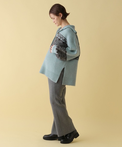 LEPSIM（レプシィム）の「【産前・産後対応】マタニティ／5ゲージノルディックプルオーバー　152822（マタニティウェア/グッズ・レディース・ライトブルー/グレー/アイボリー・FREE）」の15枚目の写真