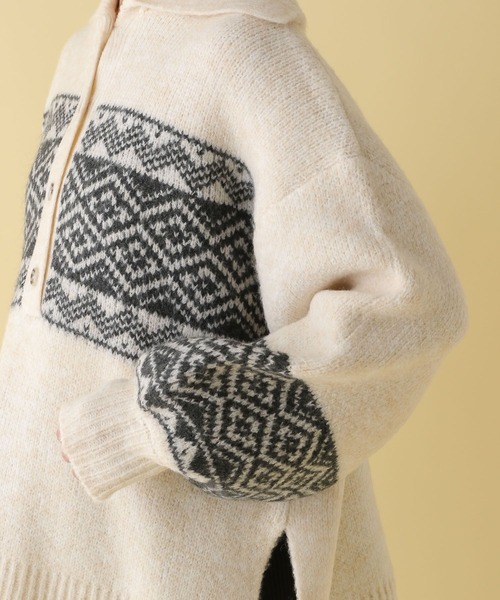 LEPSIM（レプシィム）の「【産前・産後対応】マタニティ／5ゲージノルディックプルオーバー　152822（マタニティウェア/グッズ・レディース・ライトブルー/グレー/アイボリー・FREE）」の21枚目の写真