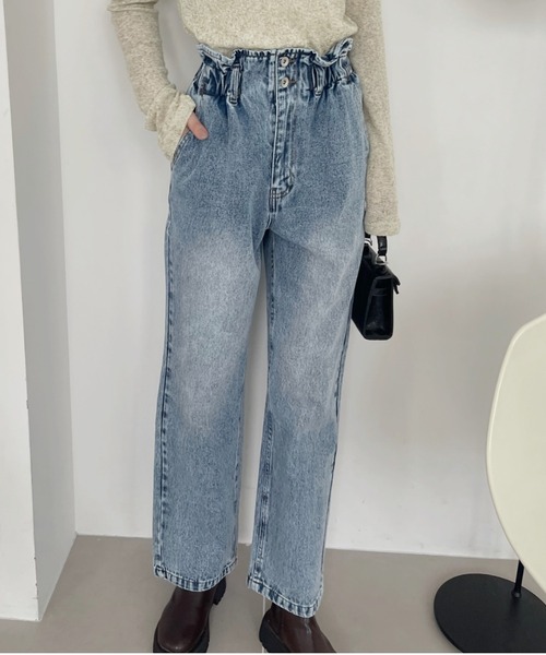 TREOVER(トレオーバー)の「ハイウエストデニムパンツ(デニムパンツ・レディース・ブラック/ブルー/サックスブルー・MEDIUM/LARGE)」の20枚目の写真