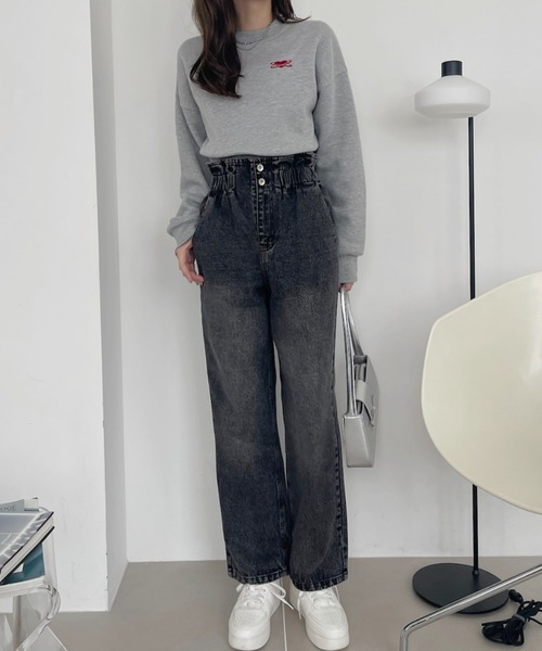 TREOVER(トレオーバー)の「ハイウエストデニムパンツ(デニムパンツ・レディース・ブラック/ブルー/サックスブルー・MEDIUM/LARGE)」の4枚目の写真
