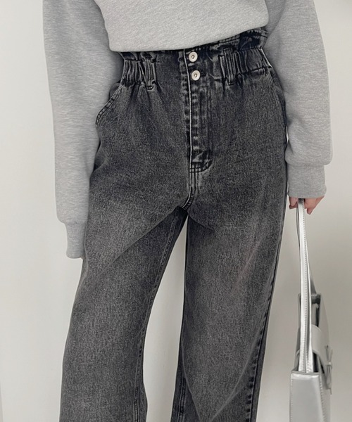 TREOVER(トレオーバー)の「ハイウエストデニムパンツ(デニムパンツ・レディース・ブラック/ブルー/サックスブルー・MEDIUM/LARGE)」の5枚目の写真