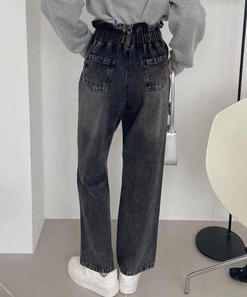 TREOVER(トレオーバー)の「ハイウエストデニムパンツ(デニムパンツ・レディース・ブラック/ブルー/サックスブルー・MEDIUM/LARGE)」の6枚目の写真