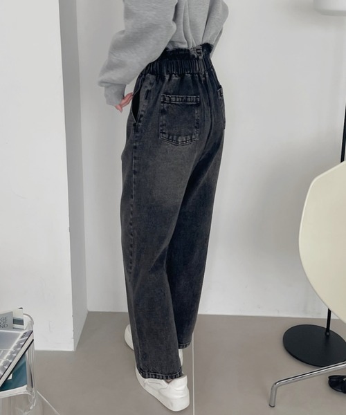TREOVER(トレオーバー)の「ハイウエストデニムパンツ(デニムパンツ・レディース・ブラック/ブルー/サックスブルー・MEDIUM/LARGE)」の7枚目の写真